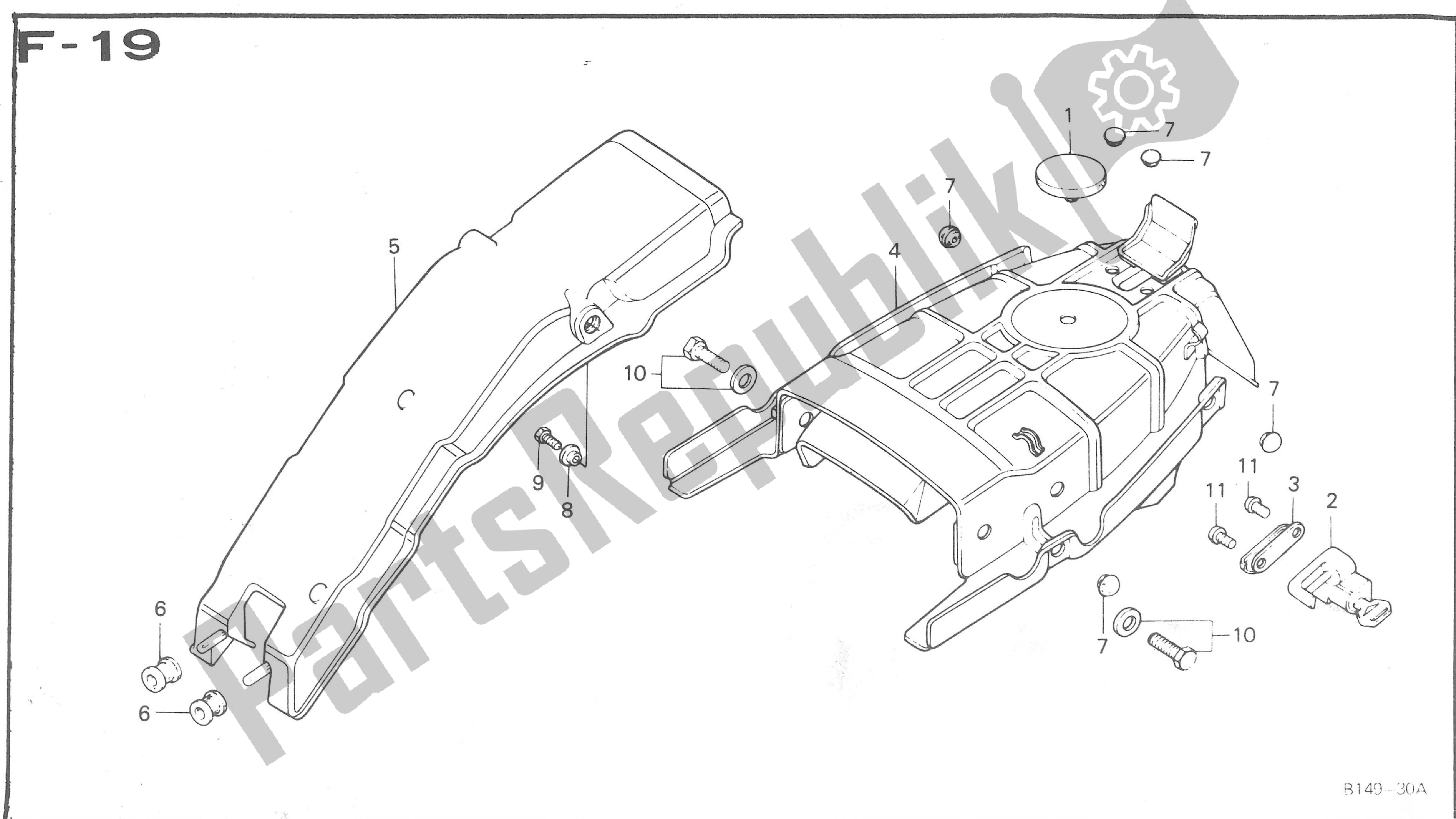 All parts for the  of the Honda CB 50 1971 - 1982