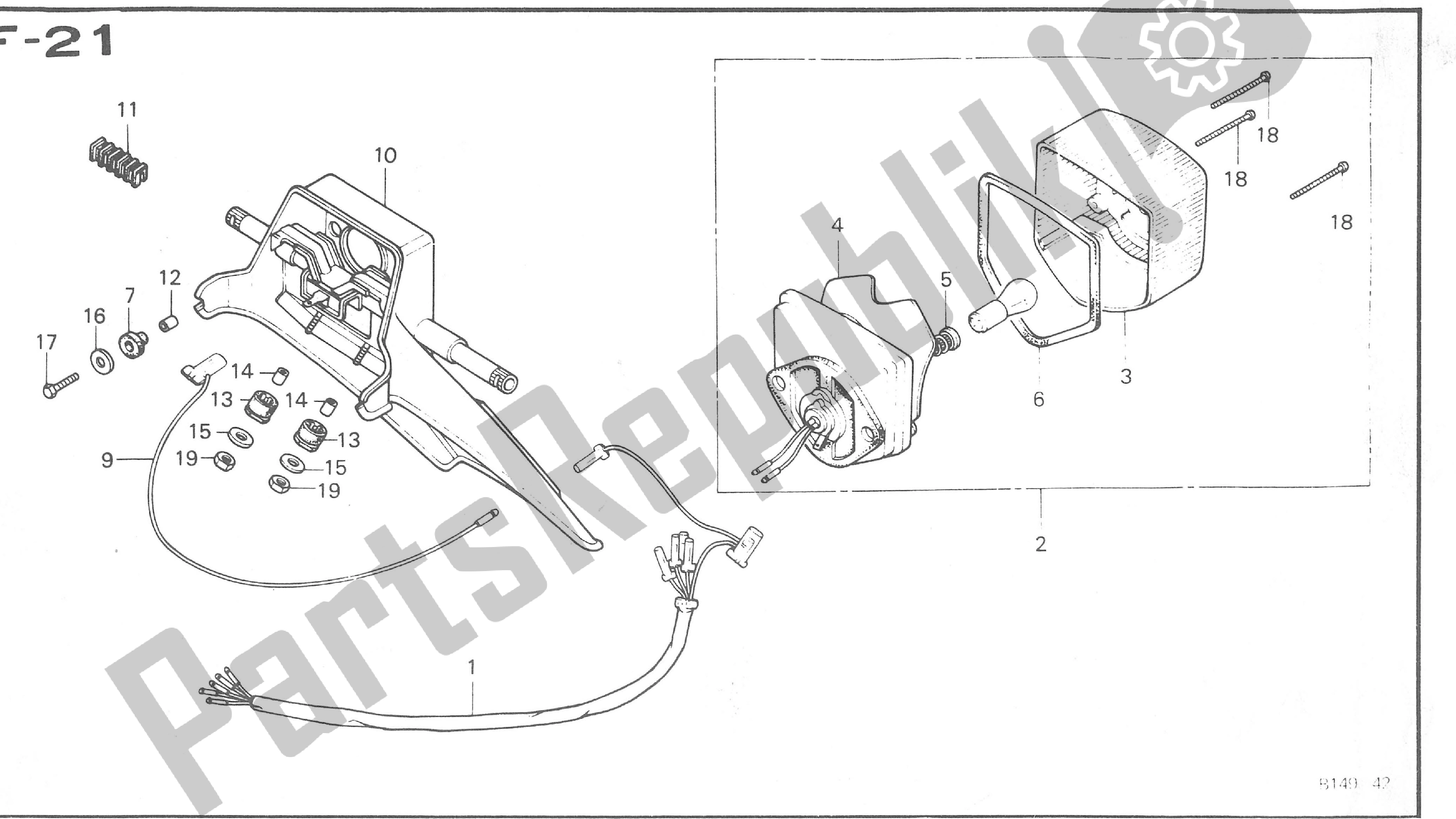 All parts for the  of the Honda CB 50 1971 - 1982