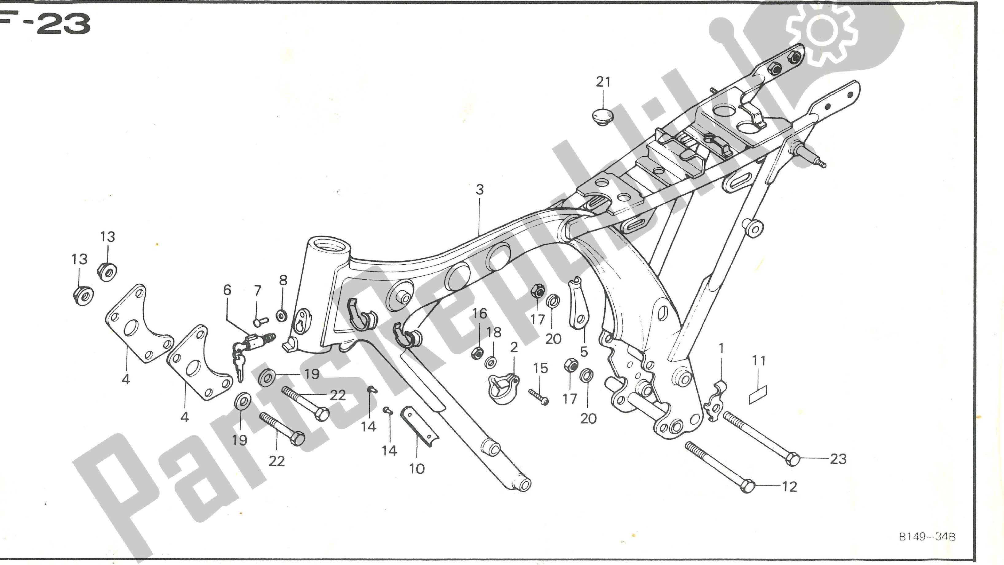 All parts for the  of the Honda CB 50 1971 - 1982