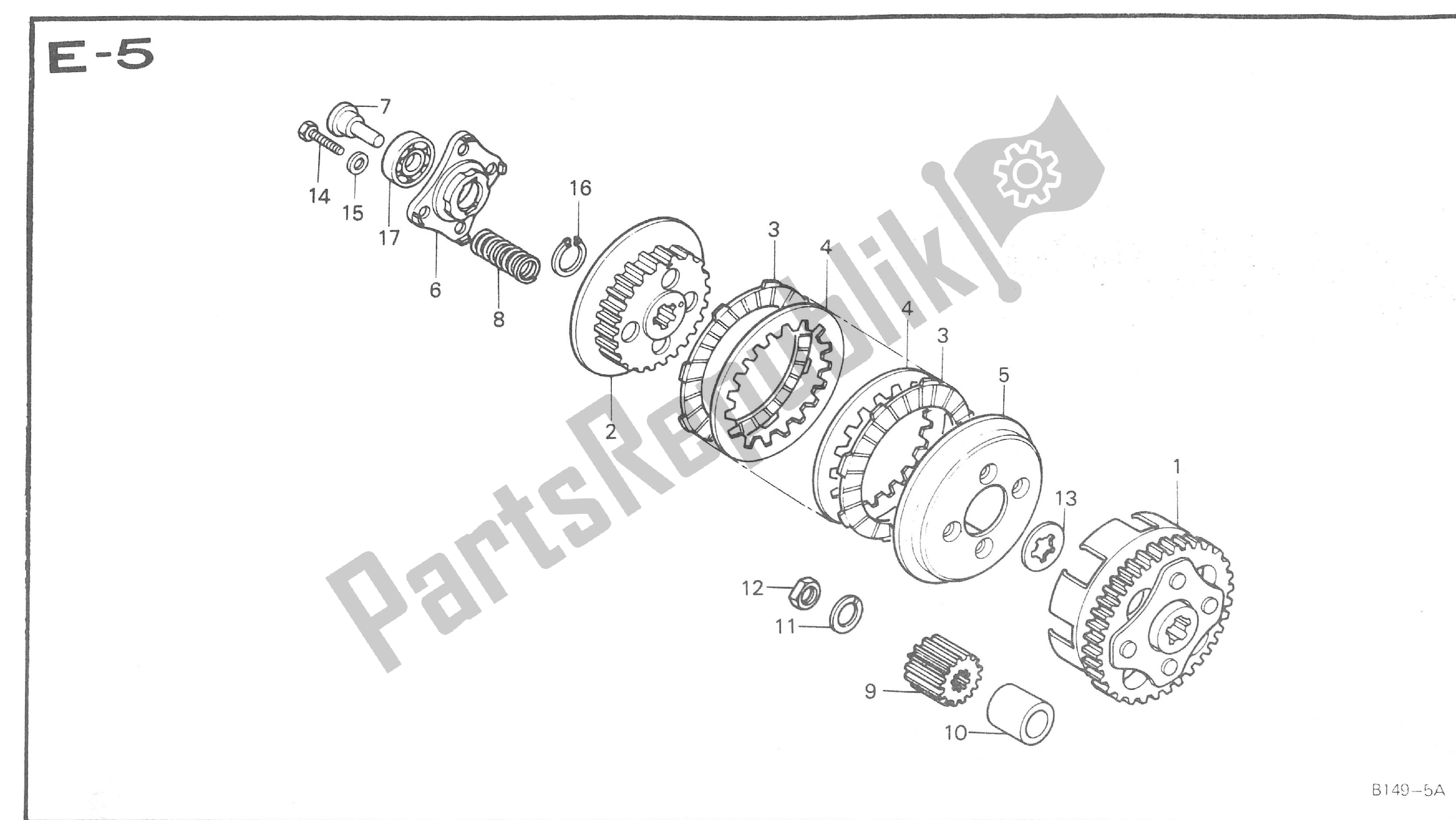 All parts for the  of the Honda CB 50 1971 - 1982