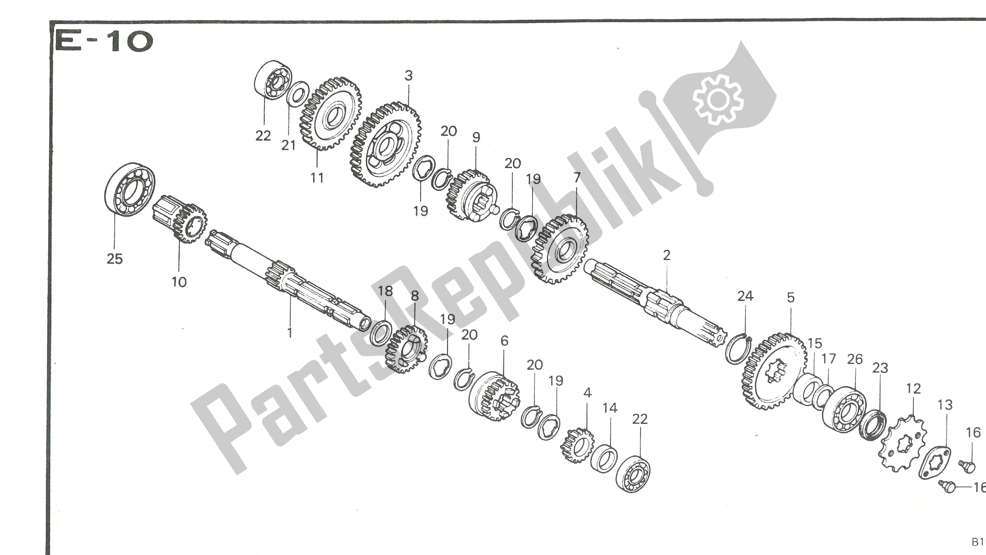 All parts for the  of the Honda CB 50 1971 - 1982