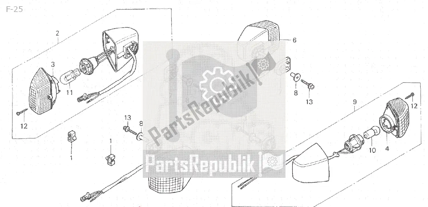 All parts for the F-25 of the Honda NSR 250 1994