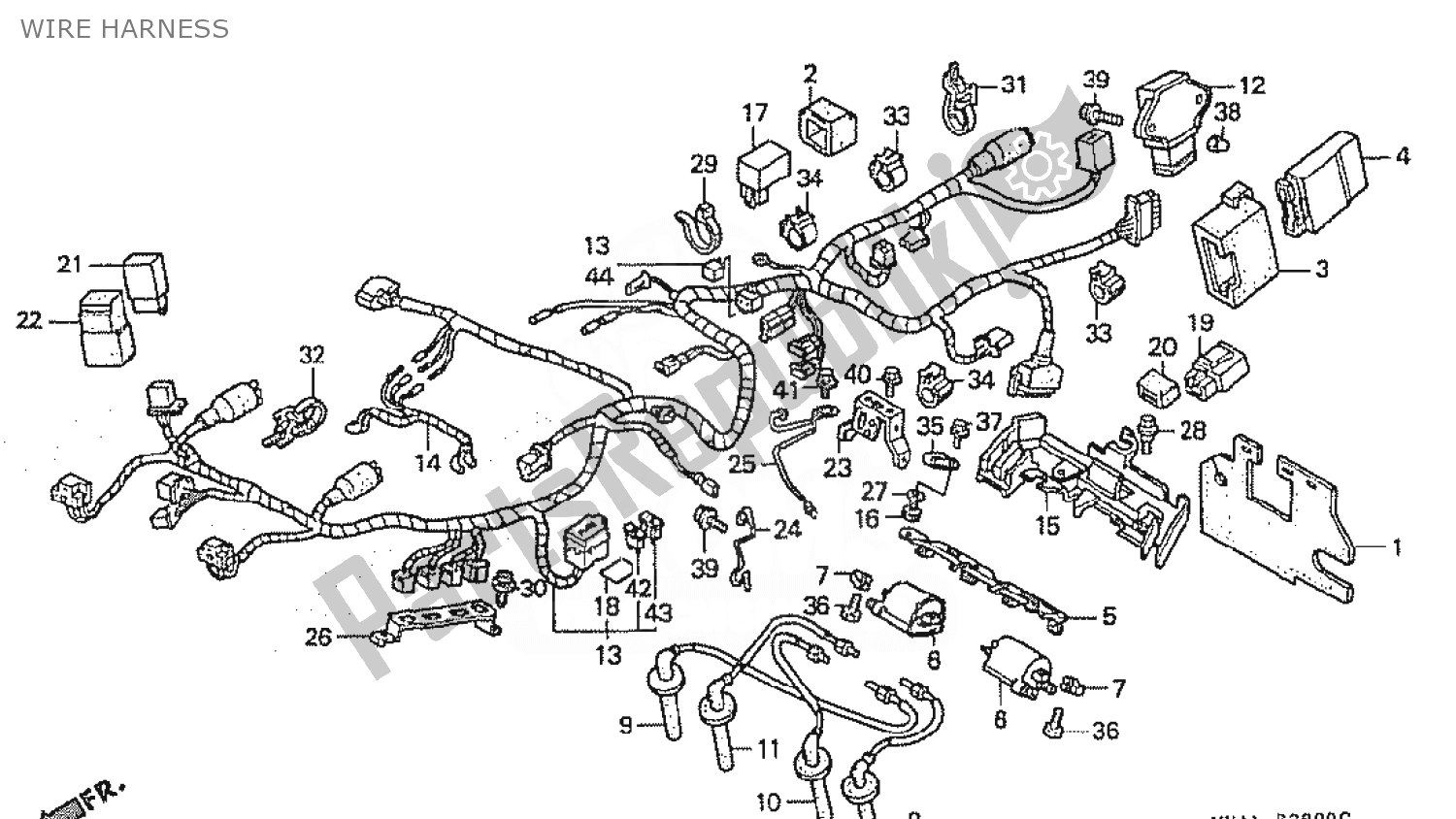 Tutte le parti per il Cablaggio del Honda CBR 400 RR 1990