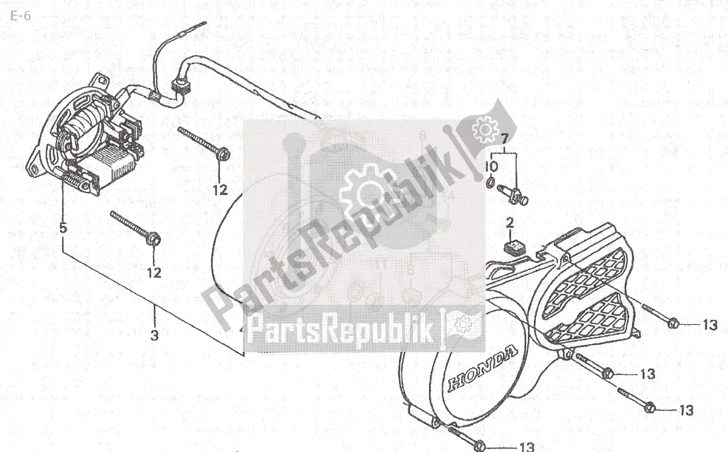 Tutte le parti per il E-6 del Honda NSR 80 1988