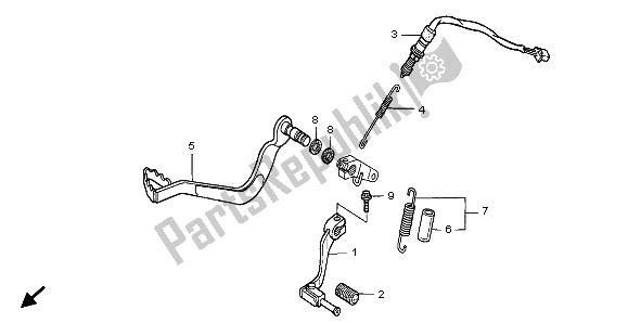 All parts for the Pedal of the Honda XRV 750 Africa Twin 1999