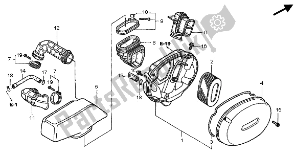 Tutte le parti per il Filtro Dell'aria del Honda VT 750 DC 2001