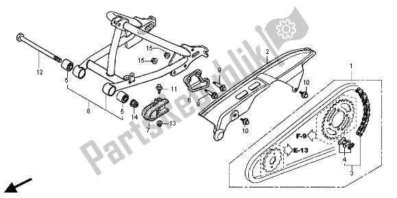 Wszystkie części do Wahacz Honda CRF 50F 2012