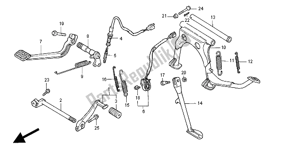 Todas las partes para Pedal Y Soporte de Honda GL 1500 SE 2000