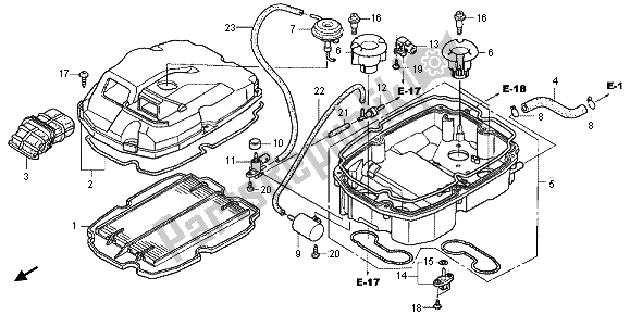 All parts for the Air Cleaner of the Honda VFR 800X 2012