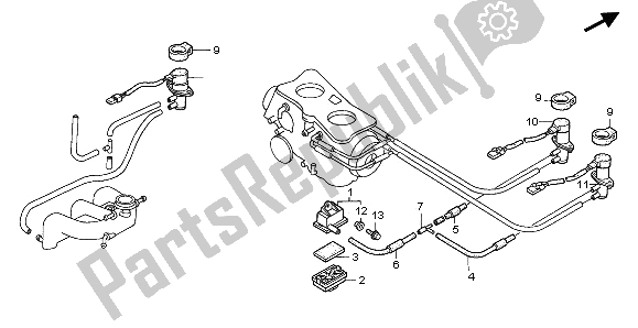 All parts for the Solenoid Valve of the Honda GL 1500A 1997