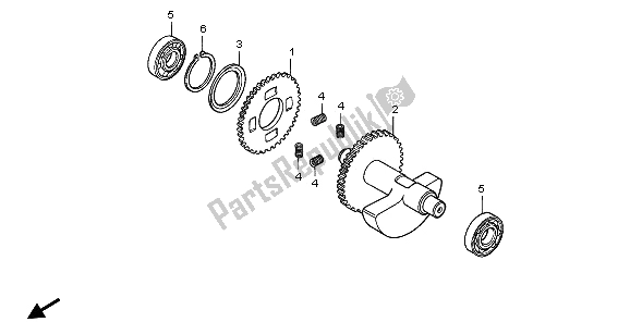 Alle onderdelen voor de Balancer van de Honda FMX 650 2005