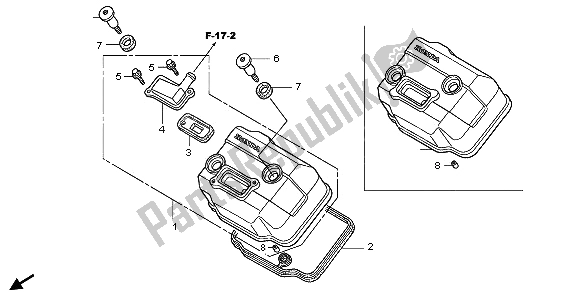 Tutte le parti per il Coperchio Della Testata del Honda CBR 125 RW 2006