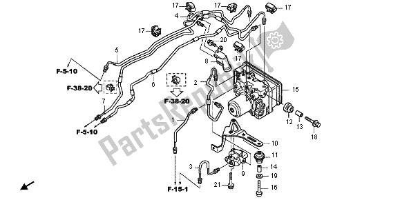 Alle onderdelen voor de Abs Modulator van de Honda CBF 1000 FS 2012