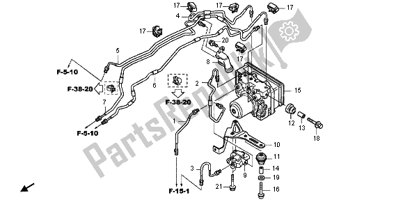 Alle onderdelen voor de Abs Modulator van de Honda CBF 1000 FS 2012