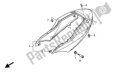 Tutte le parti per il Calandra Posteriore del Honda CBR 600F 2006