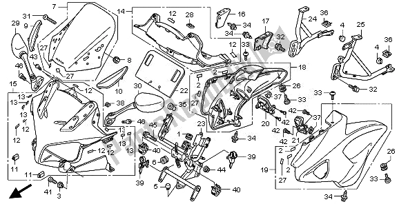 Alle onderdelen voor de Kap van de Honda CBF 1000A 2008