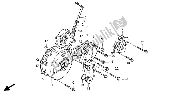 Todas las partes para Cubierta Izquierda Del Cárter de Honda NX 650 1996