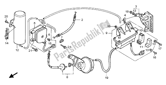 All parts for the Cruise Valve of the Honda GL 1500 SE 1999