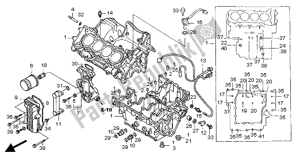 Tutte le parti per il Carter del Honda CBF 600S 2004