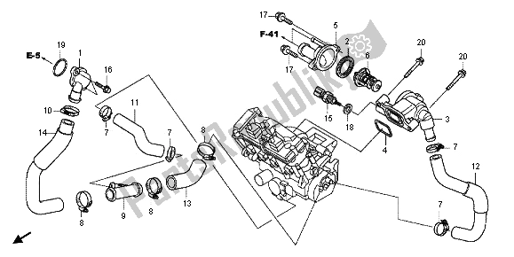 Todas las partes para Termostato de Honda CBR 1000 RA 2012