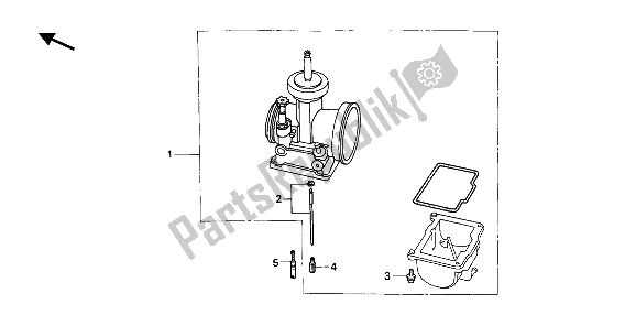 All parts for the Eop-1-1 Carburetor Optional Parts Kit of the Honda CR 125R 1987