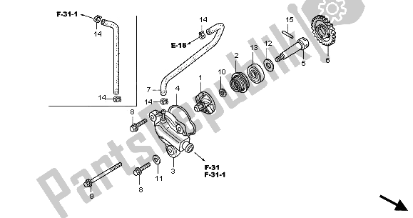 Toutes les pièces pour le Pompe à Eau du Honda CBR 125R 2005