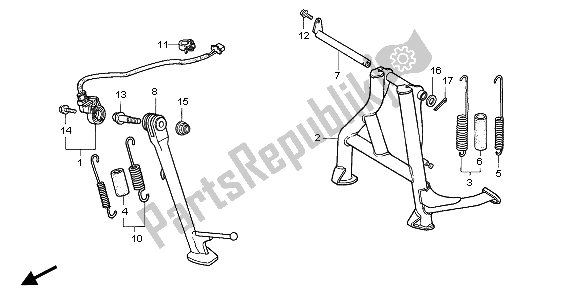 All parts for the Stand of the Honda CB 1000F 1995