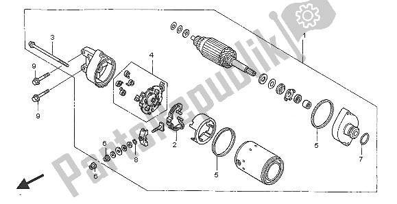 Todas las partes para Motor De Arranque de Honda VTR 1000 SP 2005