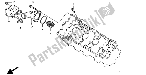 All parts for the Thermostat of the Honda CB 600F Hornet 1998