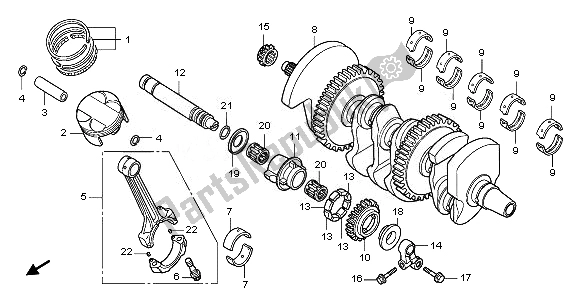 All parts for the Crankshaft & Piston of the Honda CBF 1000 FS 2011