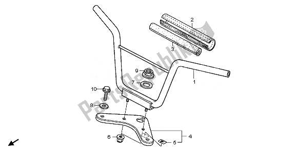 Toutes les pièces pour le Tuyau De Poignée Et Pont Supérieur du Honda CRF 50F 2011