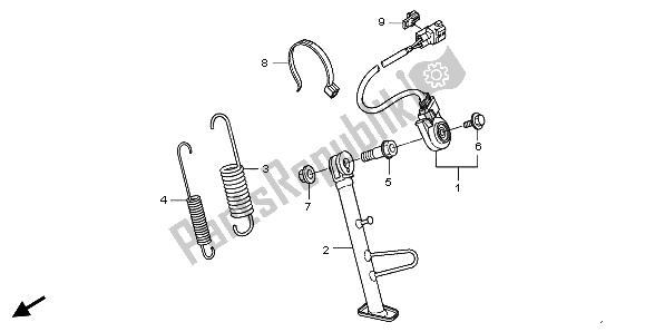 Todas as partes de Ficar do Honda NSA 700A 2009