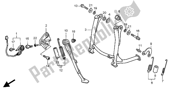 Todas as partes de Ficar do Honda VFR 800 2004