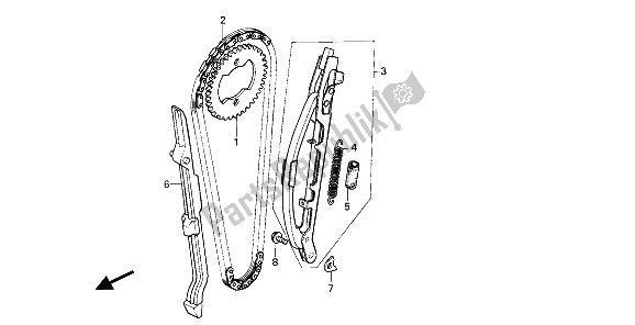 Toutes les pièces pour le Chaîne Et Tendeur De Came du Honda XR 250R 1986