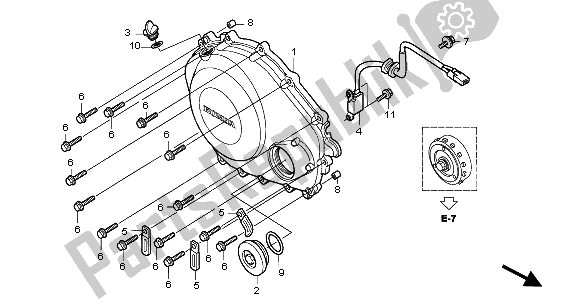 Todas las partes para Tapa Del Cárter Derecho de Honda CBR 1000 RR 2005