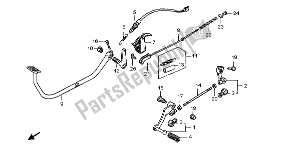 Todas as partes de Pedal do Honda CA 125 1997