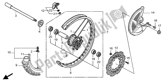 Tutte le parti per il Ruota Anteriore del Honda CRF 250R 2010