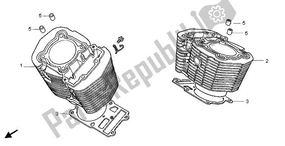 Todas las partes para Cilindro de Honda VTX 1800C1 2006