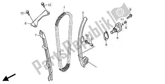 All parts for the Cam Chain & Tensioner of the Honda CBR 250R 2011