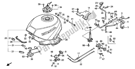 Tutte le parti per il Serbatoio Di Carburante del Honda VFR 750F 1993