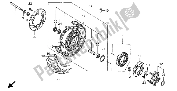 Todas las partes para Rueda Trasera de Honda VT 1100C3 1999