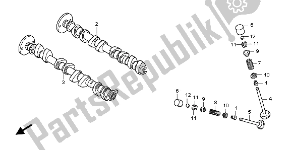 All parts for the Camshaft & Valve of the Honda CB 600F3 Hornet 2009