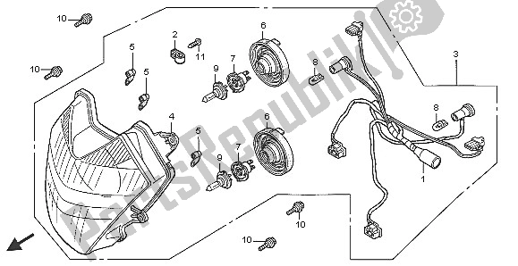 Wszystkie części do Reflektor (ue) Honda FJS 600A 2005
