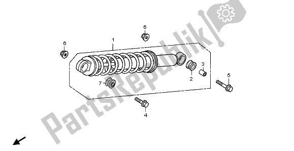 All parts for the Rear Cushion of the Honda CRF 70F 2008