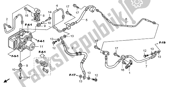 Toutes les pièces pour le Tuyau De Frein Arrière du Honda NSS 250A 2011