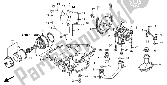 All parts for the Oil Pan & Oil Pump of the Honda CB 1300A 2007