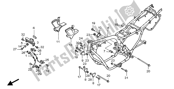 Todas las partes para Cuerpo Del Marco de Honda CB 750F2 1995