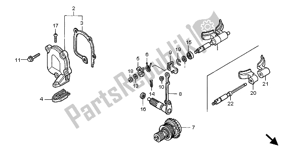 Todas las partes para Válvula De Escape de Honda CR 125R 2001