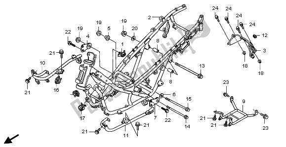 Tutte le parti per il Corpo Del Telaio del Honda FJS 400D 2009