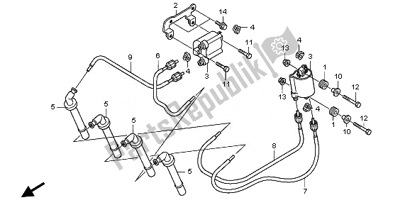 Todas las partes para Bobina De Encendido de Honda CBF 1000 TA 2008